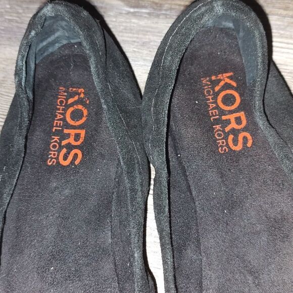 KORS by Michael Kors suede "Romp" flat w zipper Sz 9 - Picture 7 of 9